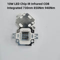 High Power 10W LED Chip IR Infrared COB Integrated 730nm 850Nm 940Nm Infrared Radiation Bulbs Detect Sensor Laser Flashlight