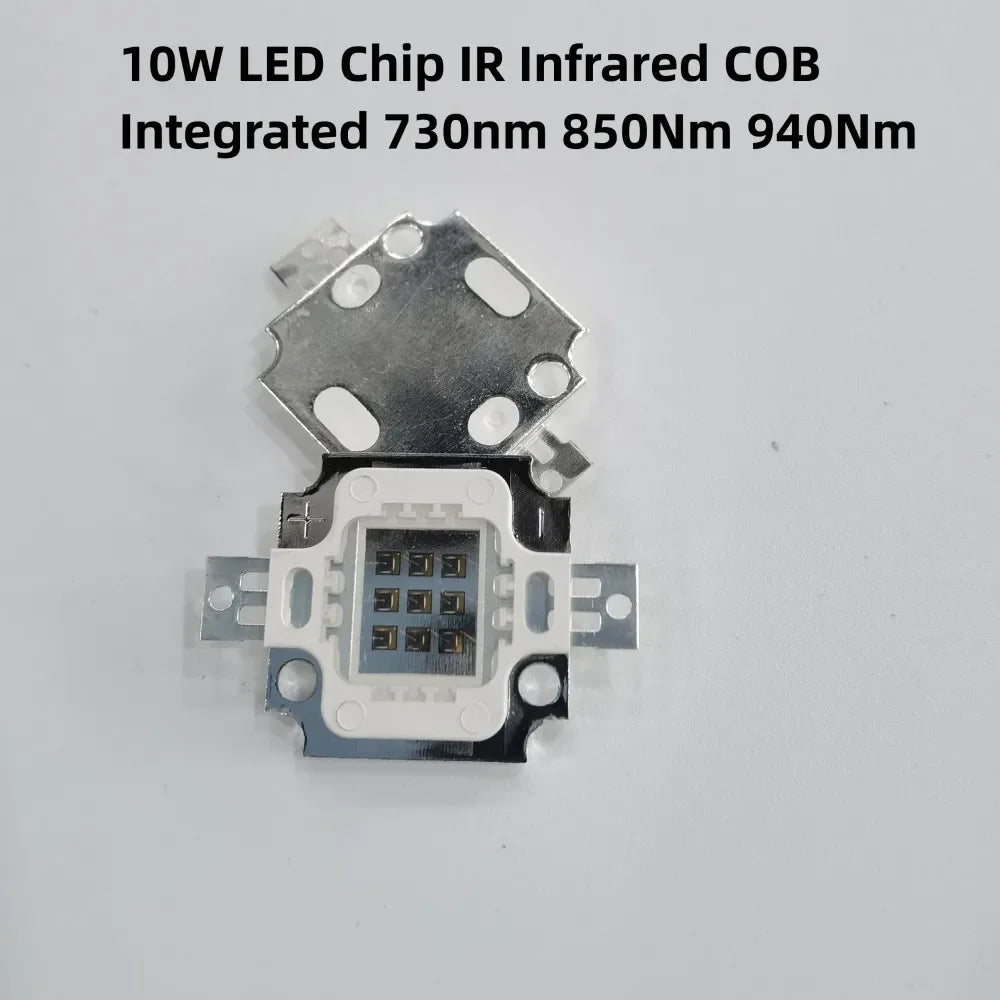 High Power 10W LED Chip IR Infrared COB Integrated 730nm 850Nm 940Nm Infrared Radiation Bulbs Detect Sensor Laser Flashlight