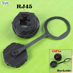 1pc D-Type Chassis Connector USB Micro Type-C RJ45 HDMI-compatible Female to Female Converter Panel Mount DIY Jack Dust Cover