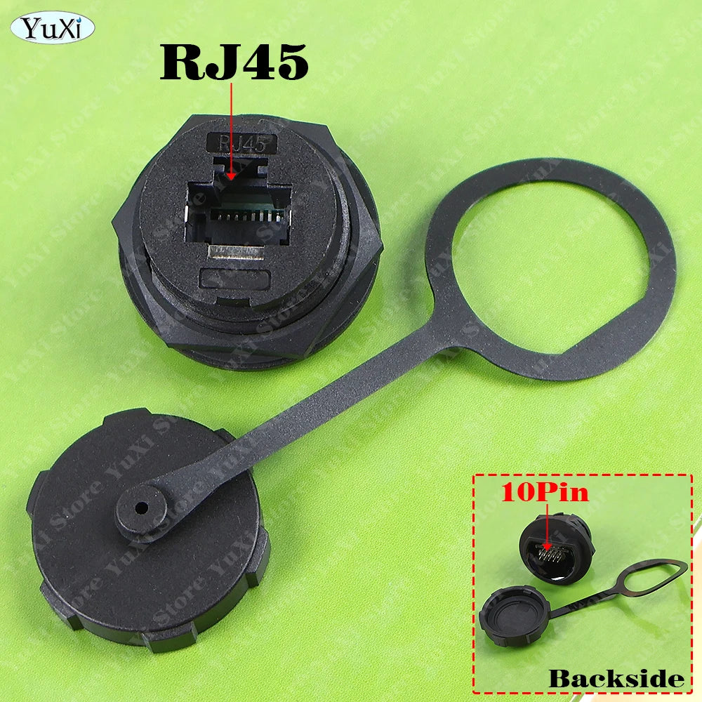 1pc D-Type Chassis Connector USB Micro Type-C RJ45 HDMI-compatible Female to Female Converter Panel Mount DIY Jack Dust Cover