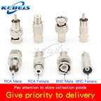 2Pcs BNC to RCA Surveillance Video BNC Female to BNC Male BNC Male to RCA Female Q9 Male to RCA Female Q9 Female to AV Adapter