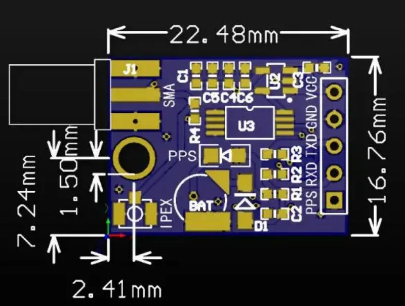 Double Sided NEO-M8N GPS Mini Module Satellite Positioning Development Board Microcontroller MCU SCM For Arduino