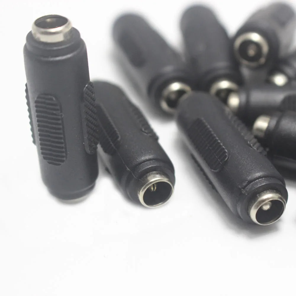 2pcs FF DC Power Supply Adapter Female Head 5.5*2.1 mm Female to Female Straight Through Head DC5521 Extension Interface