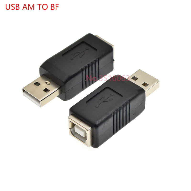 1/2/5PCS USB2.0 A Male & A Female to B Female Printer Print Converter Adapter Connector USB 2.0 Port Retail wholesale USB 2.0