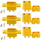 XT90NE-M with Fixed Base Male/Female Plug Charging Port XT90 Electric Vehicle Lithium Battery ESC Model Aircraft Connector