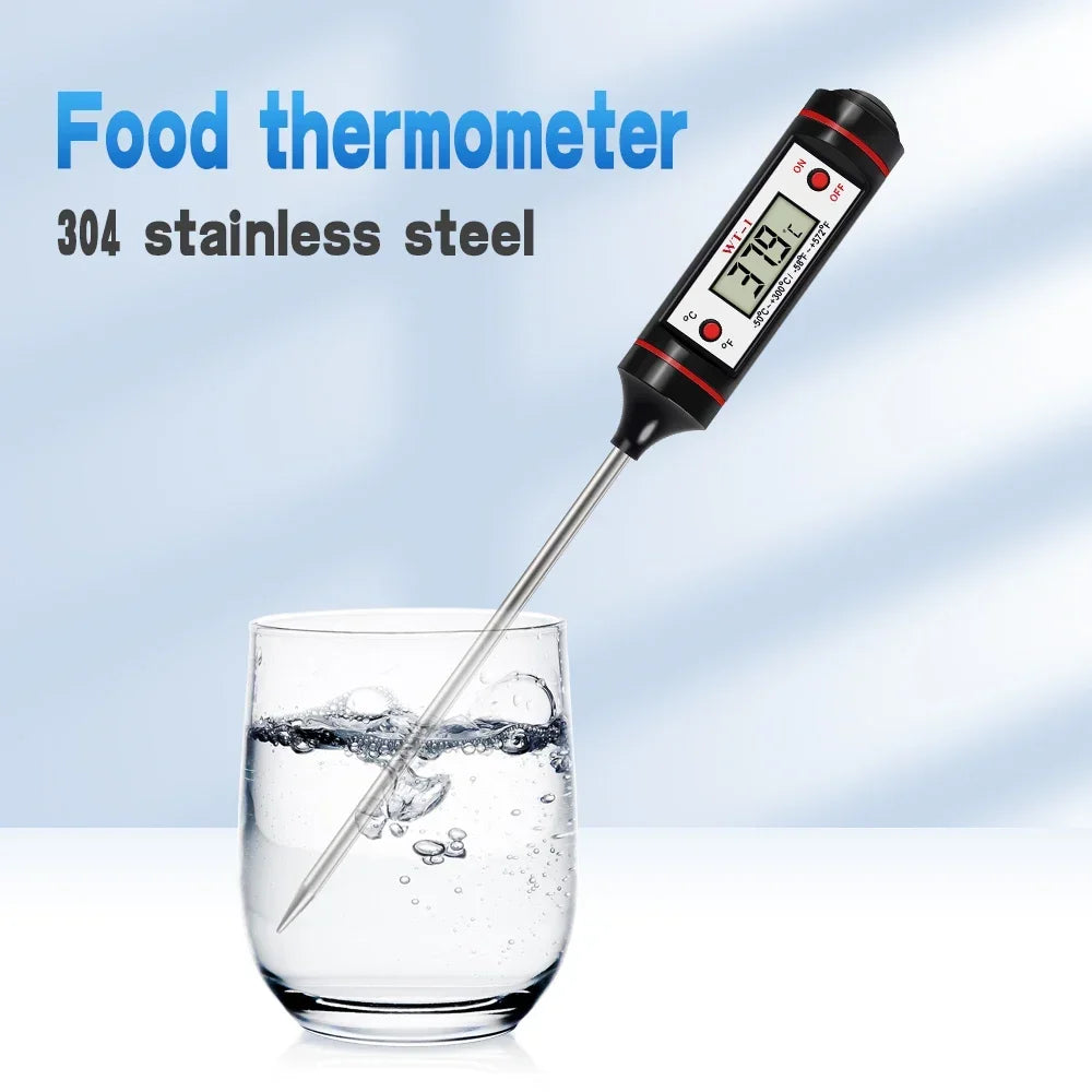 -50-300℃ Digital Food Thermometer For Meat Kitchen Cooking Water Milk Food Probe Temperature Meter BBQ Electronic Oven Tool