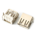 10Pcs USB 2.0 4Pin A Type Female Socket Connector G54 2 Feet 90/180 Degree Data Transmission Charging USB Connector