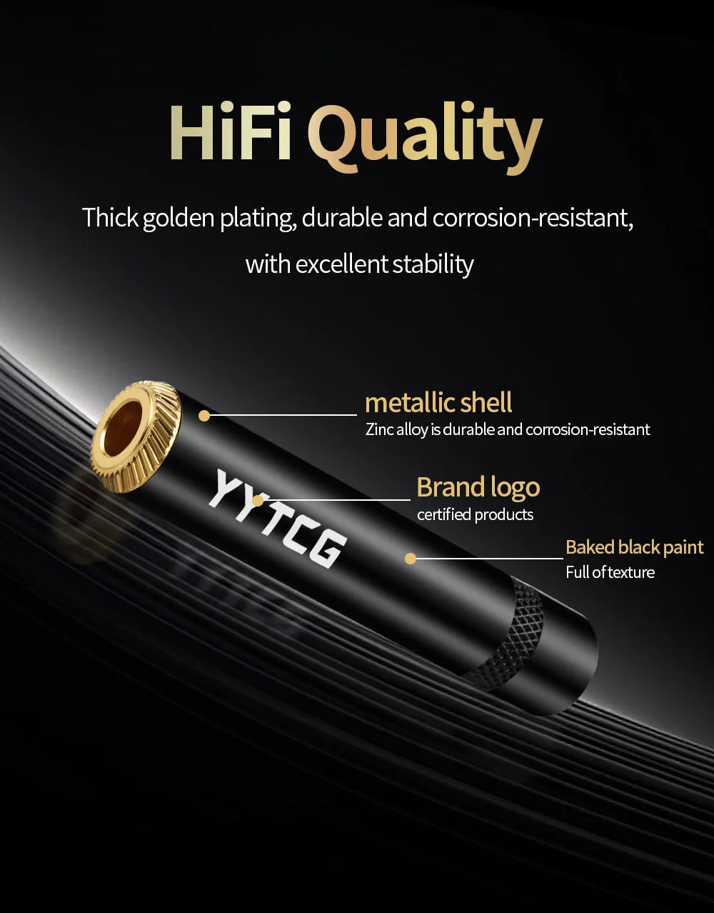 YYTCG 6.35mm female audio cable Welded Plug 6.5 Three core single stereo extension connector 1Pcs
