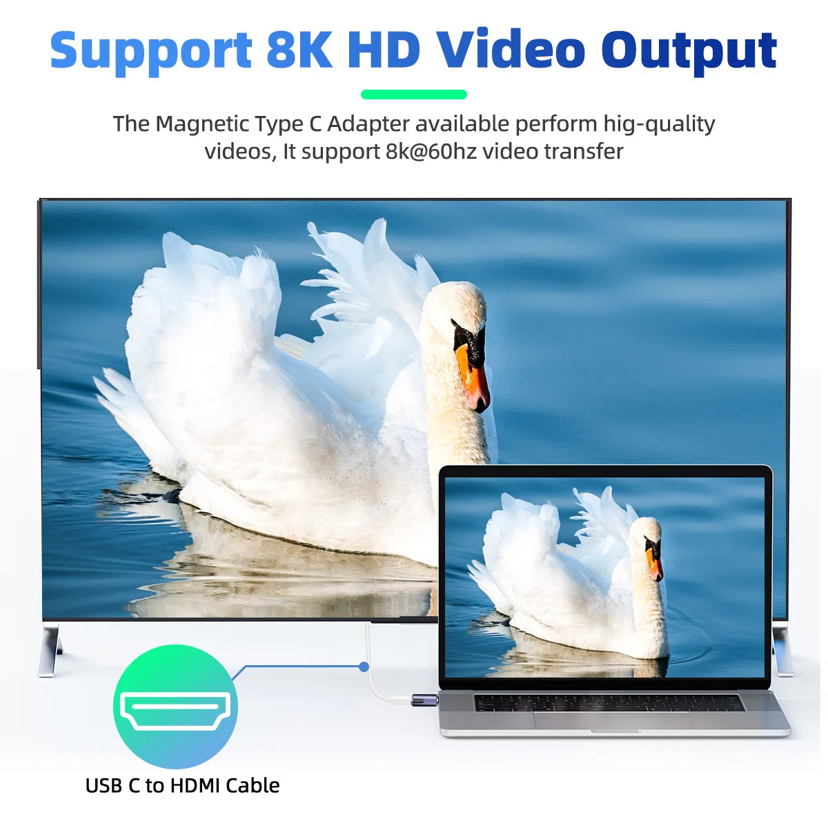 USB4.0 Thunderbolt3 Magnetic USB C To Type C Adapter 140W 40Gbps Fast Charging Magnet Charge Converter Cable 8K@60Hz USB-C Adapt