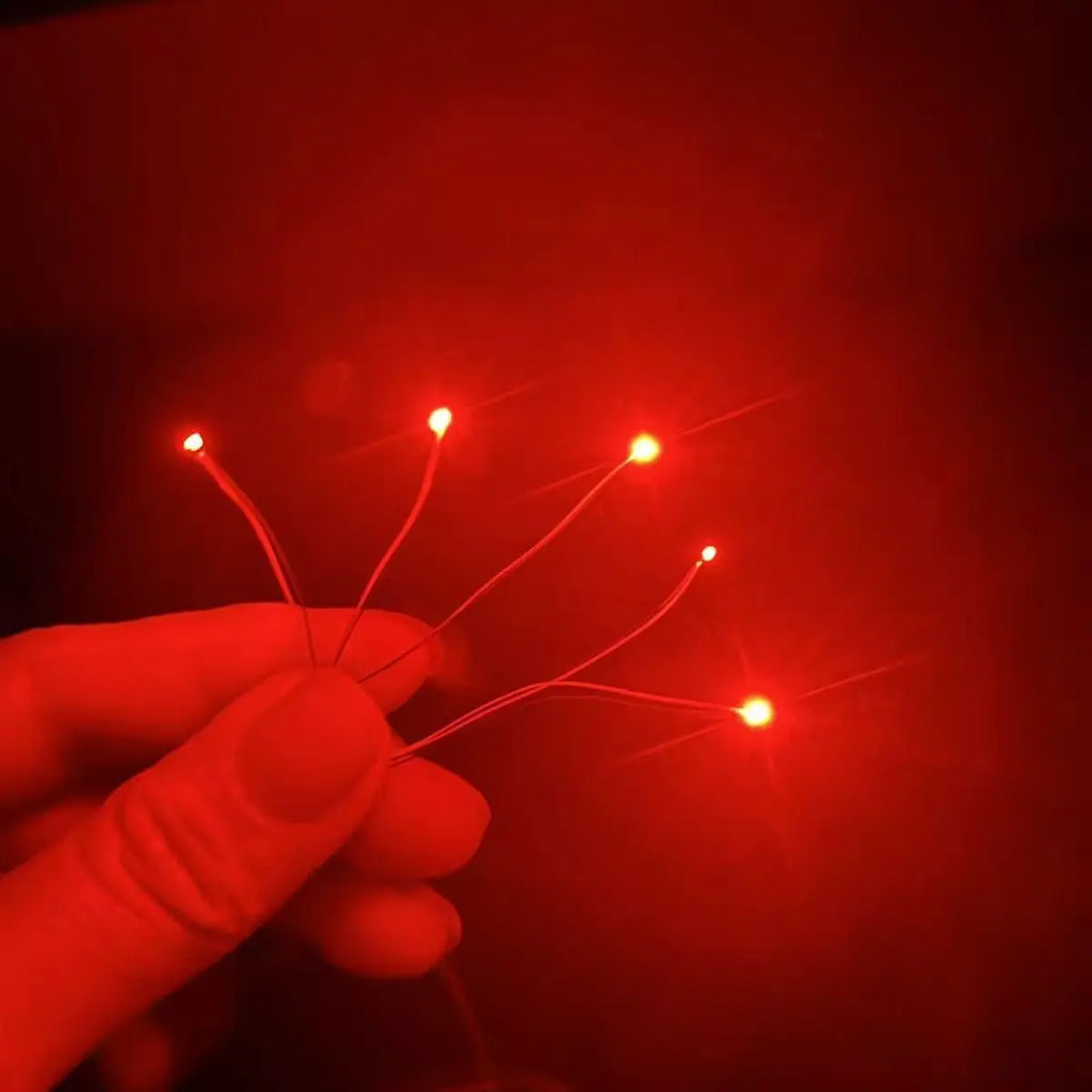 220pcs Pre-wired 0402 0603/0805/1206 SMD LED 9 Colors 3V LED 30cm Wires Hobby Model Kit Car Railway Railroad Starship Lighting