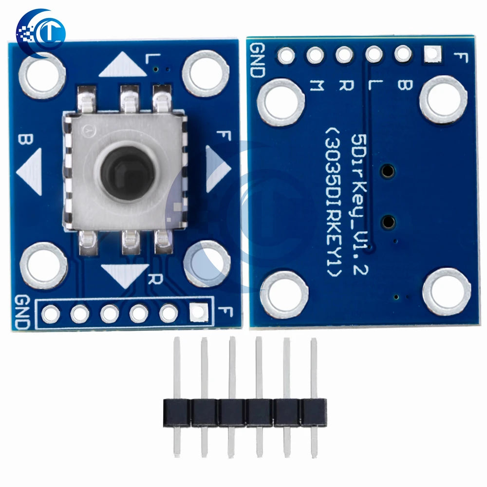5Way Navigation Button Module with 5D Joystick, Mechanical Tactile Switch for Arduino/STM32, DIY Robotics/Game Controller