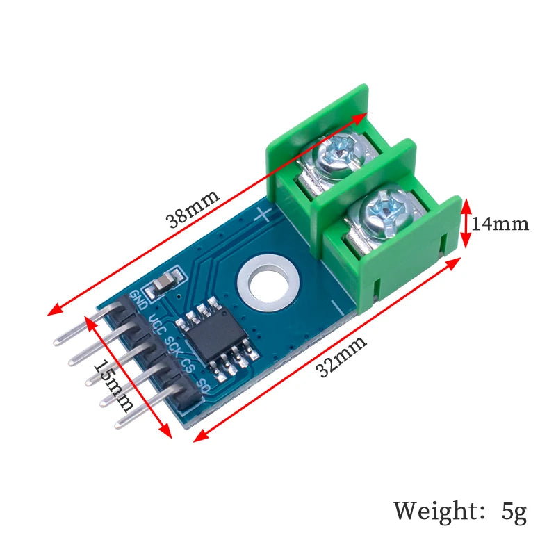 MAX31850 MAX6675 K,J,N,T,E thermocouple module temperature measurement acquisition and detection sensor