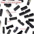 10Pcs IDC Box Headers PCB Connector 1.27mm 2.0mm 2.54mm Pitch Double Row DC3 Male Socket Straight Idc Headers for Electronics