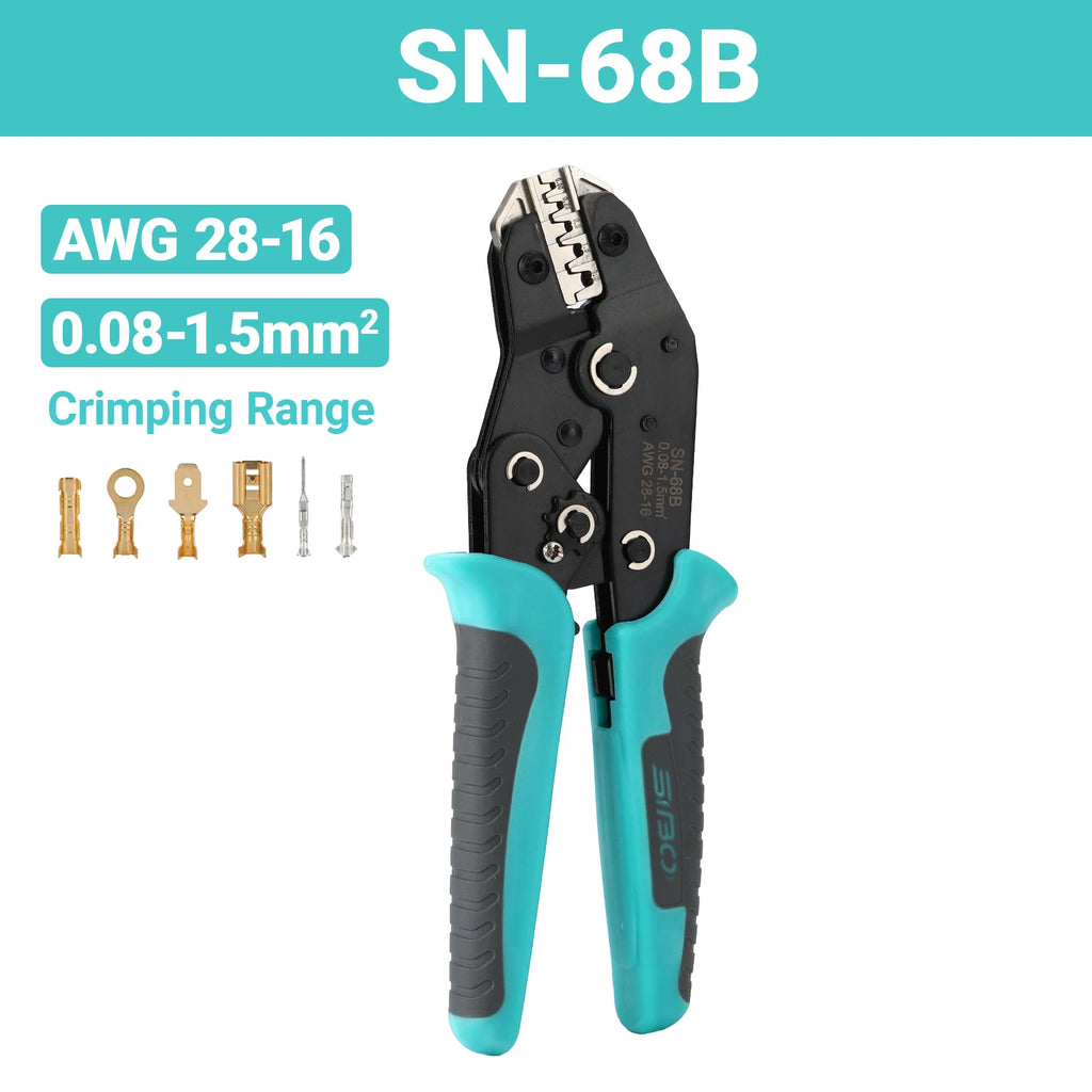 Crimping Pliers Tools Kit Set Quick Replace Jaws For Non Insulated Open Barrel Ferrule Tubular MC4 Solar JST Terminals Connector