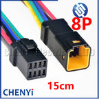 2 3 4 6 8 Pin JWPF-VSLE-S JWPF-VSLE-D Auto Waterproof Electronic Connector Wire Harness Butt Plug JST-02T 02R Black or white