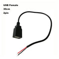 DIY Repair Welding Cable 2 Wire 4 Wires Micro USB 2.0 A Elbow Head Male Jack 4pin/2pin Type-C Male Extension Cable Line