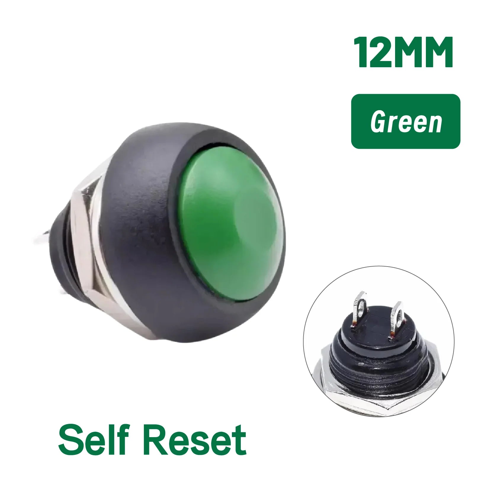 5/20/100PCS PBS-33B Black Red Green Yellow White Blue Orange Self-reset Self-locking 12mm Momentary Push Button Switch