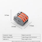10/50/100PCS Push-in Electrical Wire Terminal Block Connector Fast Universal Lever Wire C Docking Electrical Connection 32A 250V