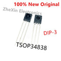10PCS/Lot    TSOP4838 、TSOP34838 、TSSP4038 、TSSP4P38   DIP-3   New original infrared receiver module light barrier system