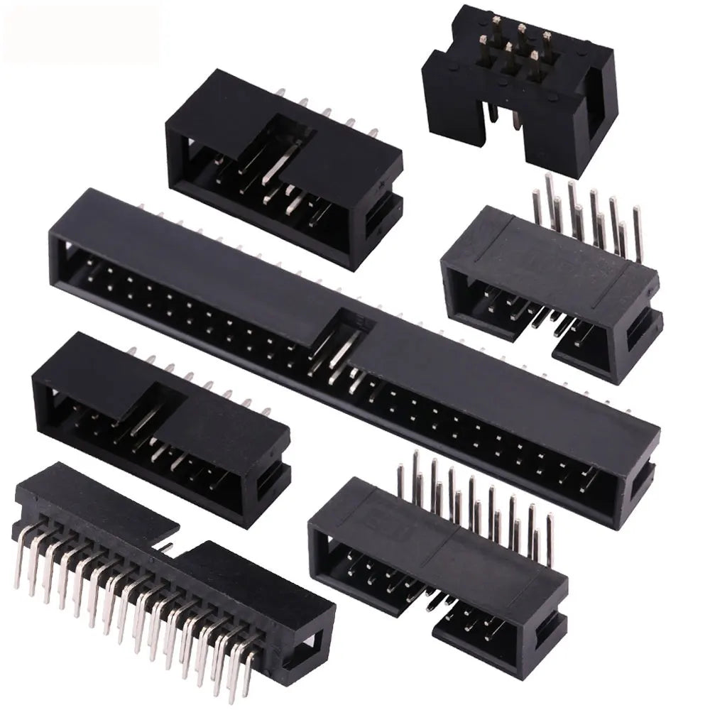 FC 6/8/10/12/14/16/18/20/24/26/30/34/40/50/60/64Pin 2.54mm Pitch Female IDC Socket Connector Ribbon Cable DC3 Header Male Socket