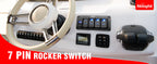 Nilight Momentary Rocker Switch (ON)-Off-(ON) Toggle Switches DPDT 7Pin 12V 24V on Off on LED Switch for Cars Trucks Caravans Boats Winch Pump with Jumper Wire