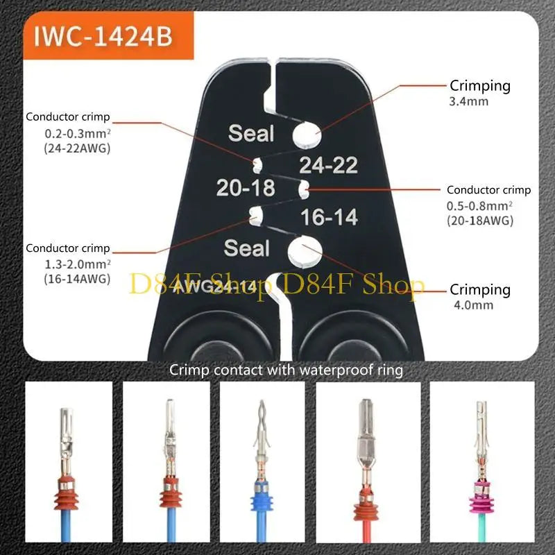 D84F Non Insulated Open Barrel Terminal Crimp Tool Wire Crimper for Molex for Delphi AMP for PC/Computer Carbon S