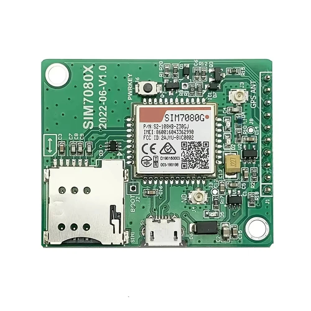 SIMCOM SIM7080G Breakout Multi-Band CAT-M and NB-IoT Module Development Board With Embedded CA-L01 4G CAT1 CA-G01 GNSS Antenna