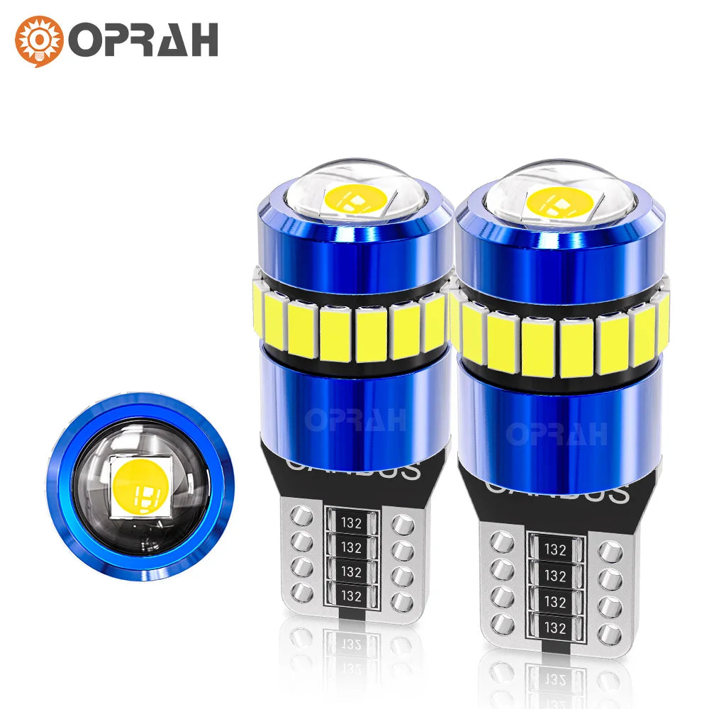 2PCS T10 W5W LED CANBUS No Error Clearance Car Interior Reading Door Trunk License Plate Lamp  6000K White 3030 SMD For BMW Audi