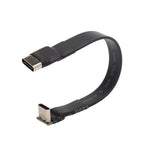 USB 2.0 Type C Ribbon Flat Cable Shielded Extension FPC Cable USB 2.0 USB-C 90 Degree Up/Down Angled Connectors 5CM-3M For TV PC
