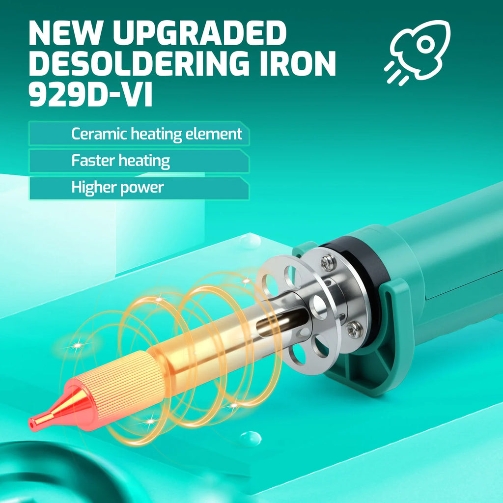 180W Desoldering Suction Tin YIHUA 929D-VI Electric Desoldering Iron Soldering Sucker Pen 929D-V Soldering Iron Welding Tools