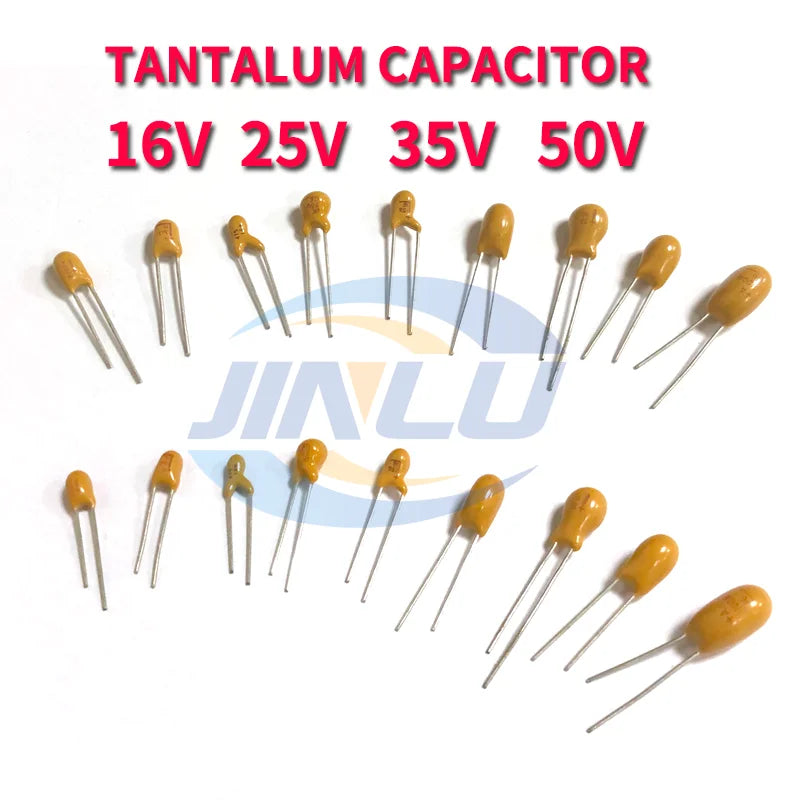 5pcs DIP Tantalum Capacitor 16V 20V 25V 35V 50V 0.1UF 0.22UF 0.33UF 0.47UF 1UF 2.2UF 4.7UF 10UF 15UF 22UF 47UF 100UF 220UF