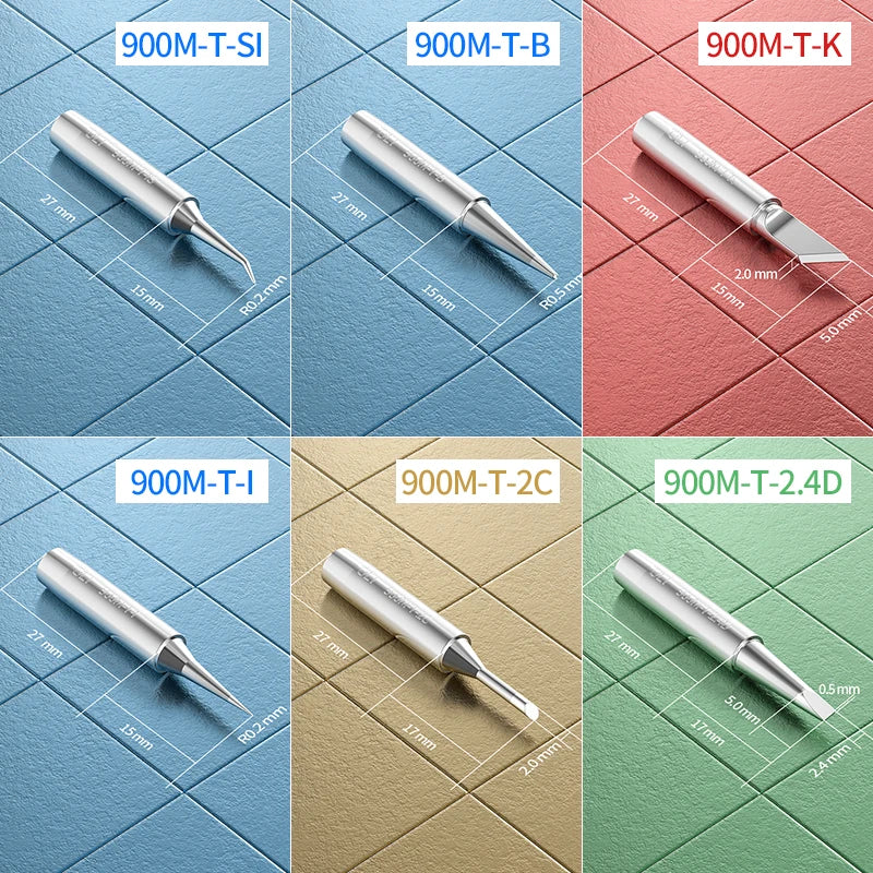 900M Soldering Iron Tip Compatibility 936 937 907 Soldering Station 900M-T-I/S4/K/S3/B/2.4D/3C/3.2D DIY Soldering Iron Tools