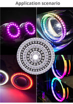 WS2812B DC5V Led Pixel Ring Individul AddressabIe Ring 5050 RGB WS2812 IC BuiIt-in Led ModuIe And 14Keys Lock USB  Controller
