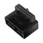 USB 3.0 19/20pin Male to Female Extension Adapter Angled 90 Degree Converter for Motherboard Connector Socket PH19A