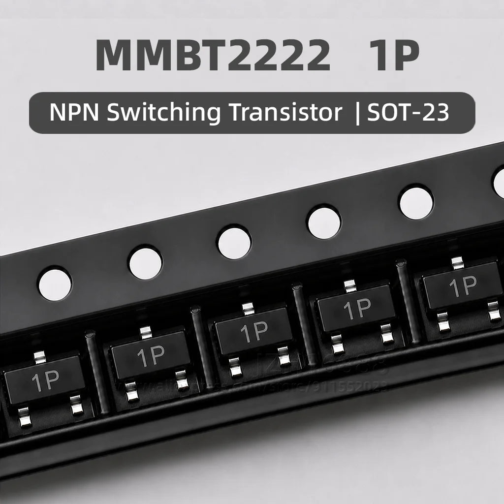 50PCS SOT-23 SMD Transistor MMBT2222 MMBT2907 Marking 1P 2F NPN PNP BJT Triode Switching Transistors Array Assortment Kit