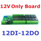 DC12V 1-12Ch Digital Switch DiDo Multifunction RS485 PLC IO Expanding Board Standard Modbus RTU Relay Module