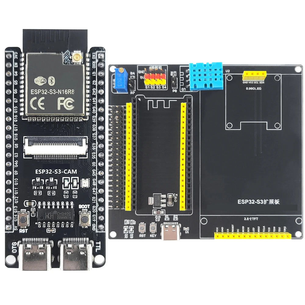 ESP32S3 Development Board Kit with 2.8 Inch Display With 2.4G Wifi Module  8MB PSRAM 16MB FLASH ESP32-S3 N16R8 CAM Type-C
