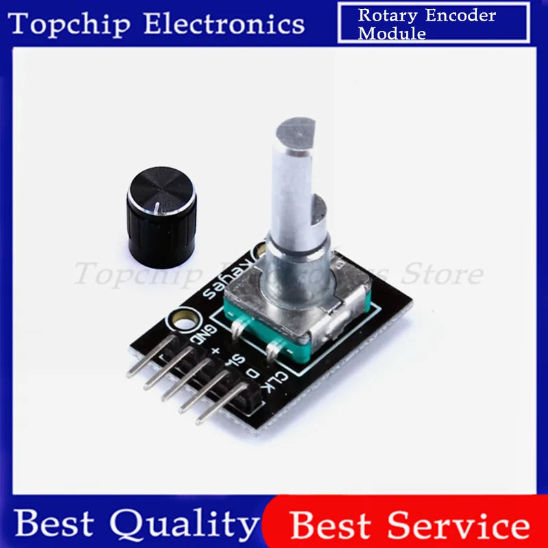 5pcs 360 Degree Rotary Encoder Module KY-040 Brick Sensor Development Board with Knob Cap Potentiometer KIT DIY for Arduino