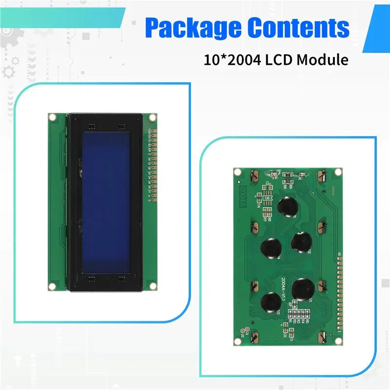 Upgraded-2004 20X4 LCD Module LCD2004 10PCS 2004 IIC I2C Interface For Arduino Raspberry Pi Blue Screen Character LCD Display