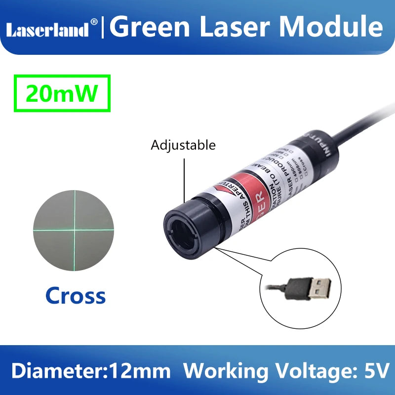 Red Green Dot Line Cross Laser Module Laser Head for Quilting Laser Fabric Marking Locator Positioner