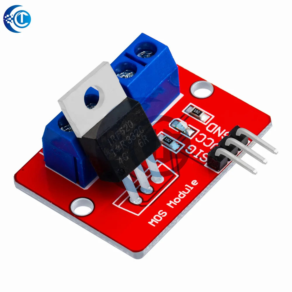 ‌IRF520 MOSFET Driver Module (1PCS/5PCS) – 0-24V Logic-Level Gate Driver for Arduino/Raspberry Pi/ARM
