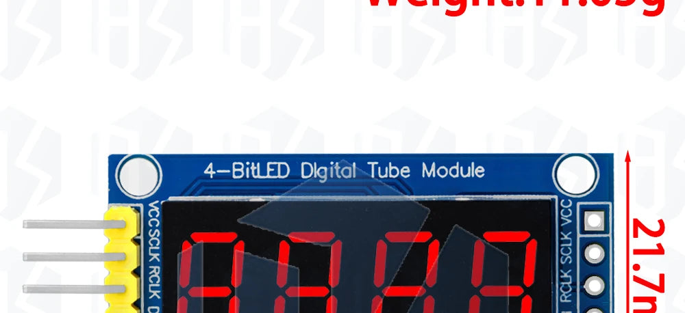 ‌4-Digit 7-Segment LED Display Module with 74HC595 Shift Register (Serial Interface) for Arduino