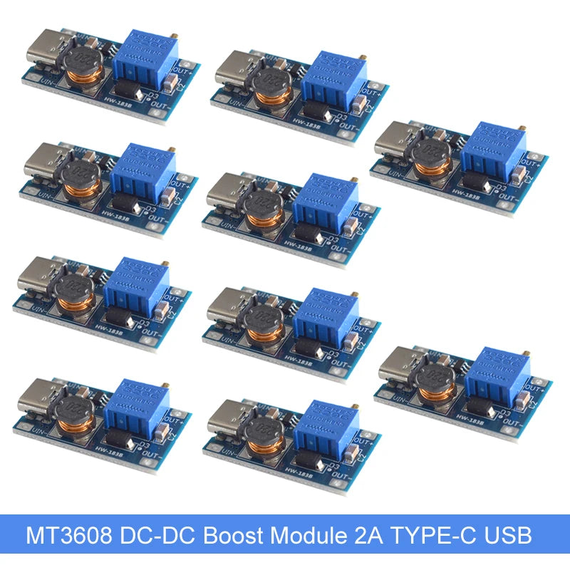 1/10 PCS MT3608 DC-DC Step Up Converter Booster Power Supply Module Boost Step-up Board MAX output 28V 2A for Arduino Diy Kit