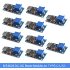 1/10 PCS MT3608 DC-DC Step Up Converter Booster Power Supply Module Boost Step-up Board MAX output 28V 2A for Arduino Diy Kit
