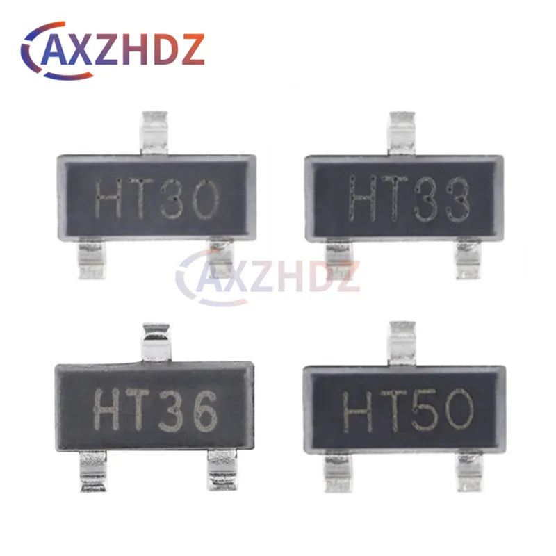 20PCS HT30 HT33 HT36 HT44 HT50 HT7530 HT7533 HT7536 HT7544 HT7550 3V 3.3V 5V 3.6/4.4V SOT23 SMD LDO Low Dropout Linear Regulator