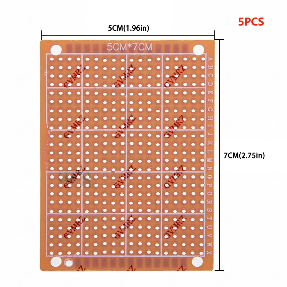 5x7CM/7x9CM/9x15CM Phenolic PCB Prototype Board Universal Through Hole Perfboard for DIY Electronic Projects