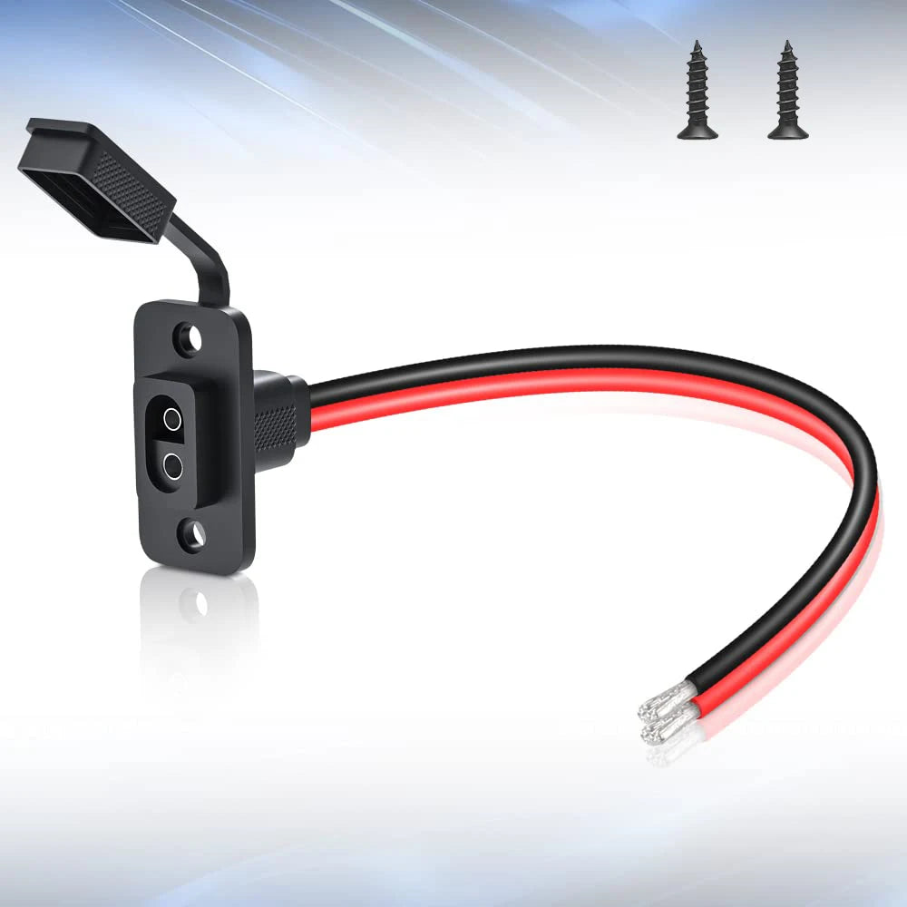 Gadpow 30CM 12AWG SAE Cable Connector Car Battery Expansion Bidding Embedded Plug Socket for Solar Generator Battery Charger