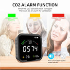 FABISENSE pth-9c NDIR co2 senor Carbon Dioxide Detector with Temperature and Humidity Meter CO2 Beep Alarm Low Battery Reminder