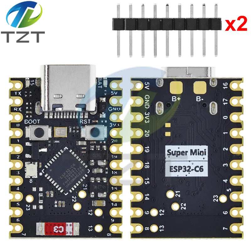 TZT ESP32-C6 SuperMini Development Board Microcontroller Programming Learning Controller Core Board