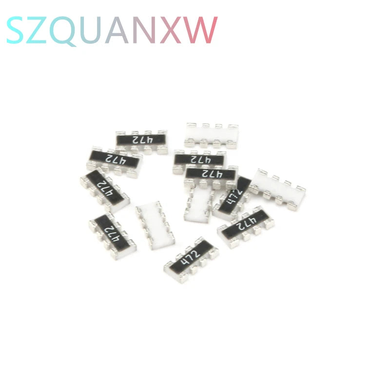 100pcs 0603*4 8P4R 2*4P Network Resistor SMD array 0 ~ 1M 1 10 22 47 100 220 330 470 1K 2.2K 4.7K 10K 22K 47K 100K 220K 470K ohm